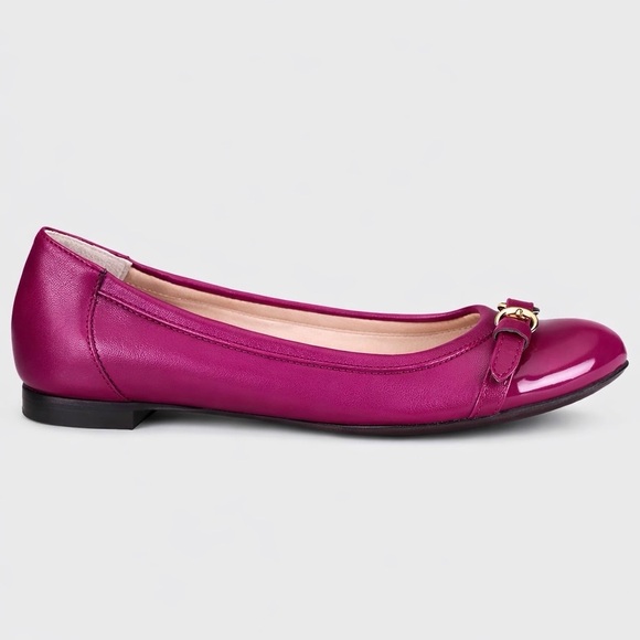 Agl Shoes - AGL Attilio Giusti Leombruni Monika Pink Ballet Flats Patent Leather Toe 38.5
